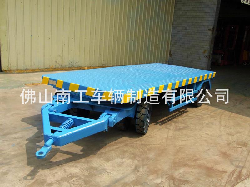 叉车牵引工业平板车 工厂车间周转用10吨乐竞（中国）